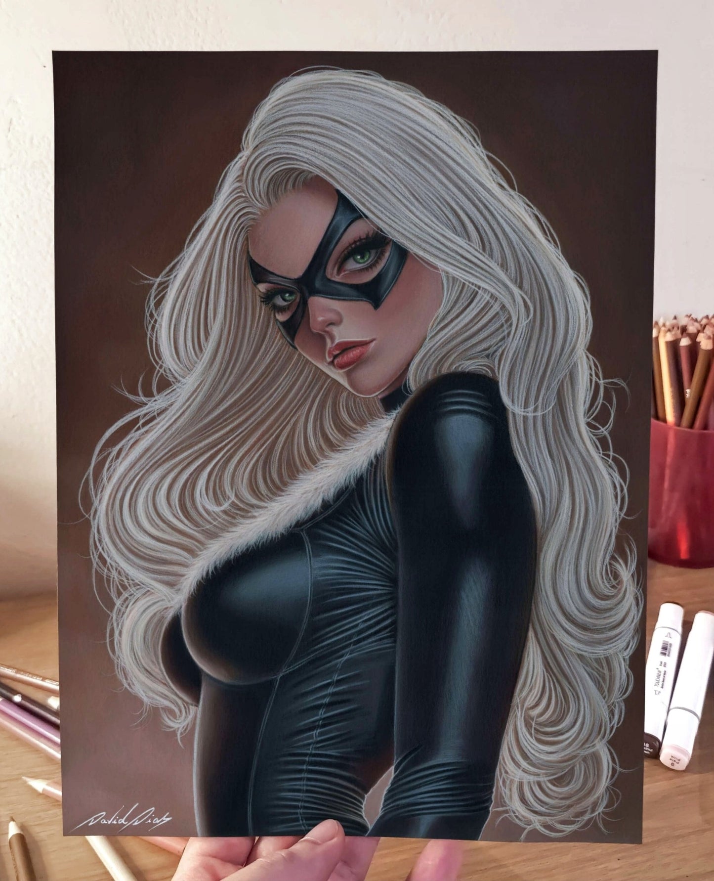 Black Cat - Original Artwork by David Dias