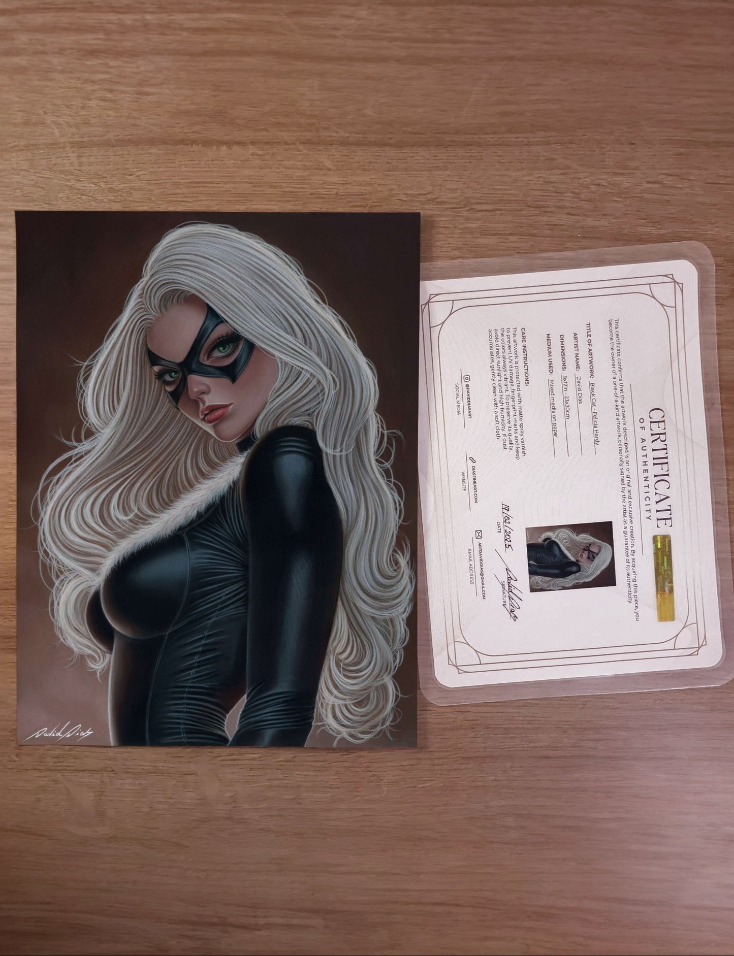 Black Cat - Original Artwork by David Dias